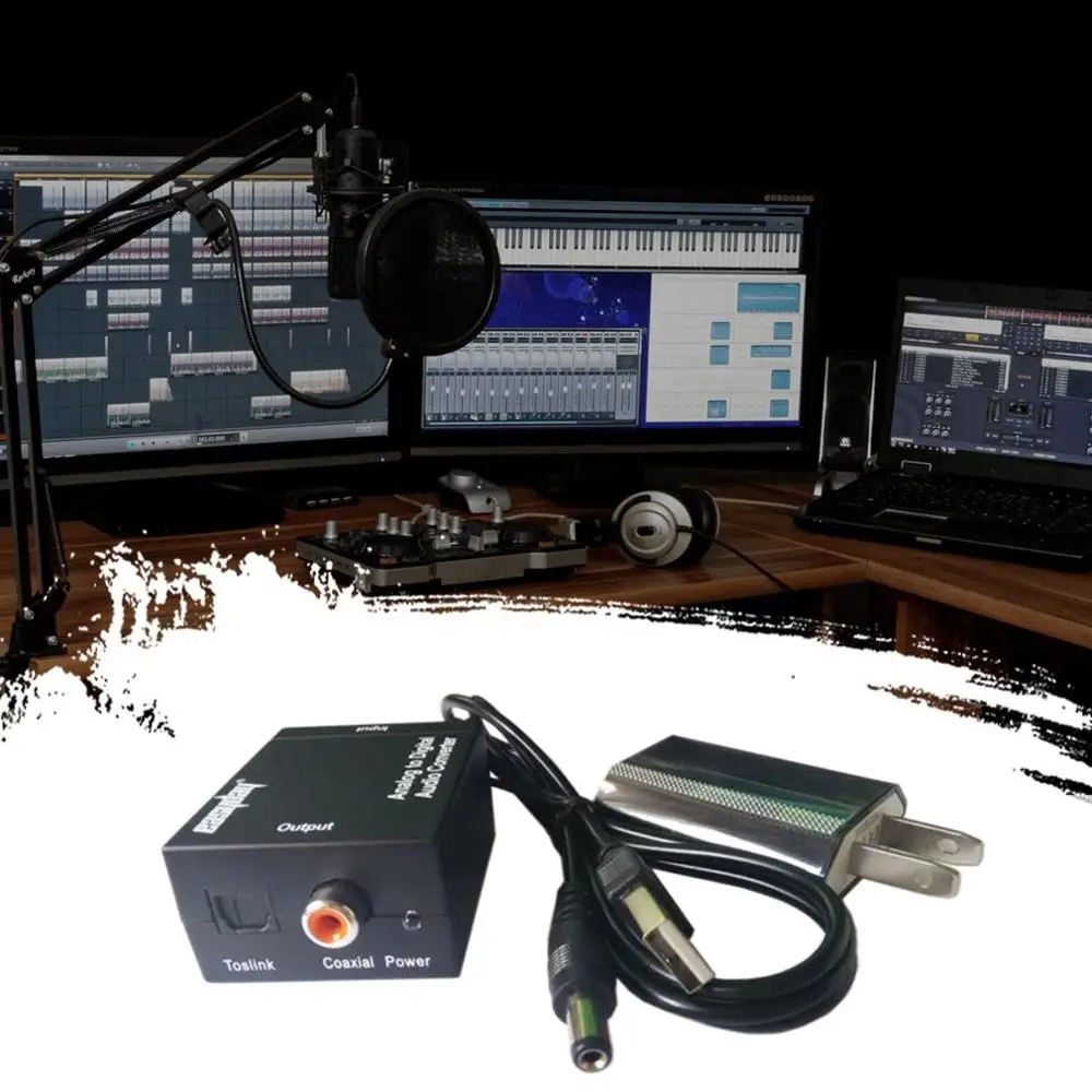 

Analog Audio L/R To Digital Audio Analog Audio To Digital Coaxial/Fiber Audio Analog To Digital Coaxial/Fiber Audio Converter