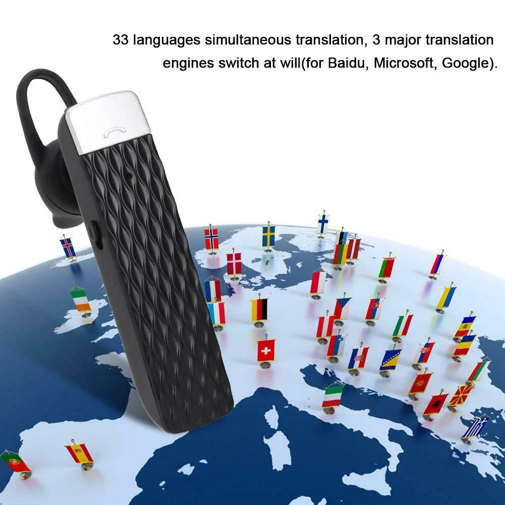 T2 Smart Translator Беспроводная bluetooth-гарнитура для перевода в режиме реального времени 33 переводчика языков вкладыши 3E31