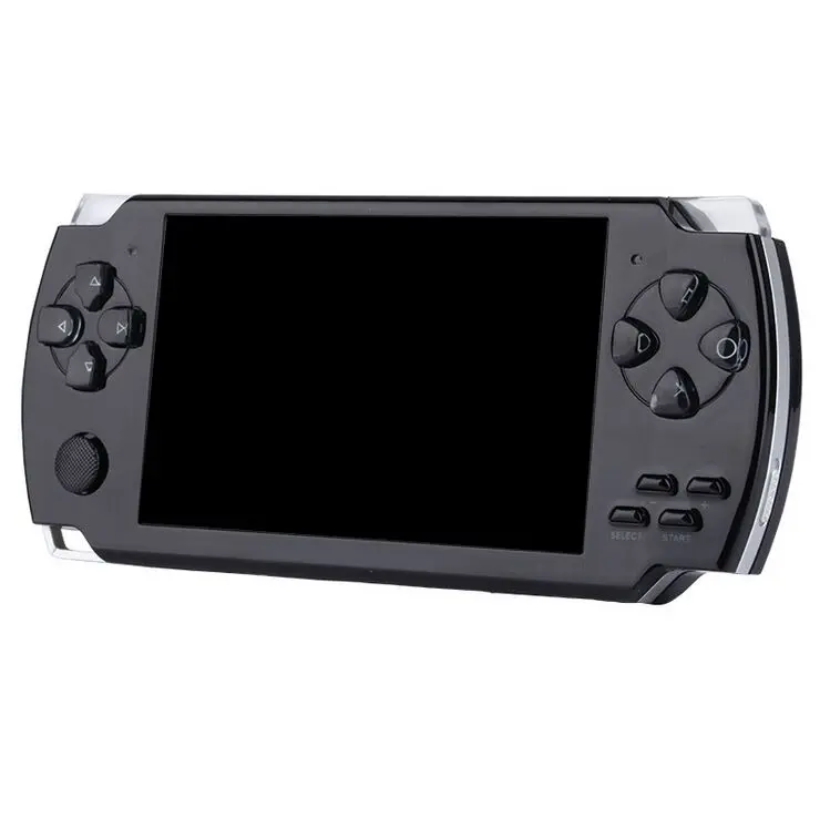 Встроенный 1000 игр, 8 Гб 4,3 дюймов для PsP игры портативный игровой плеер MP3 MP4 MP5 плеер Видео FM камера портативная игровая консоль - Цвет: Черный