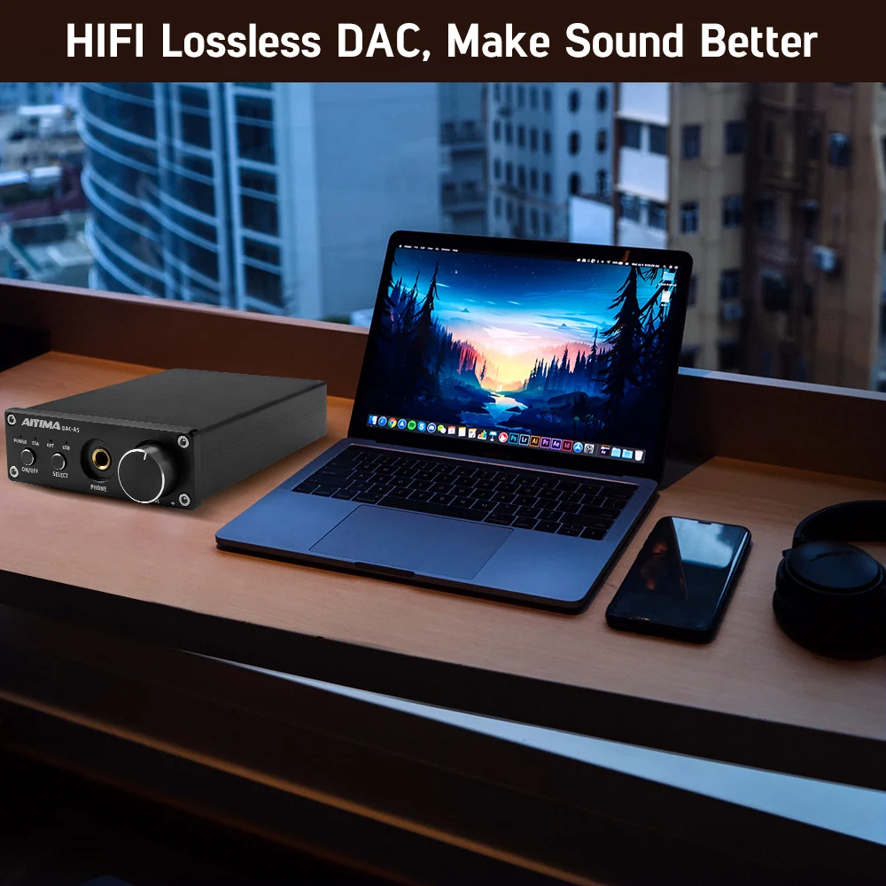 AIYIMA HiFi Audio Decoder USB DAC Stereo TPA6120A2
