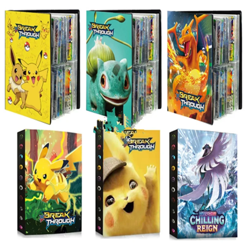 Pokemon Cards Album Book Cartoon Anime New 240PCS Game Card VMAX GX EX Holder Collection Folder Kid Cool Toy Gift | Игрушки и хобби