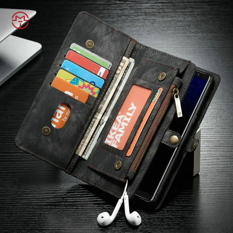 Роскошная кожа caseme чехол для samsung Galaxy Note 10 9 8 S10 S8 S9 плюс A30 A40 A50 A70 бумажник чехол на магните чехол для делового телефона