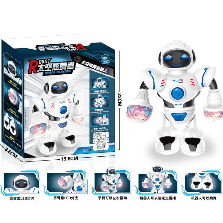

Ht-01 Children'S Educational Electric Dancer Space Robot Light Included Light Music Hot Selling Toy