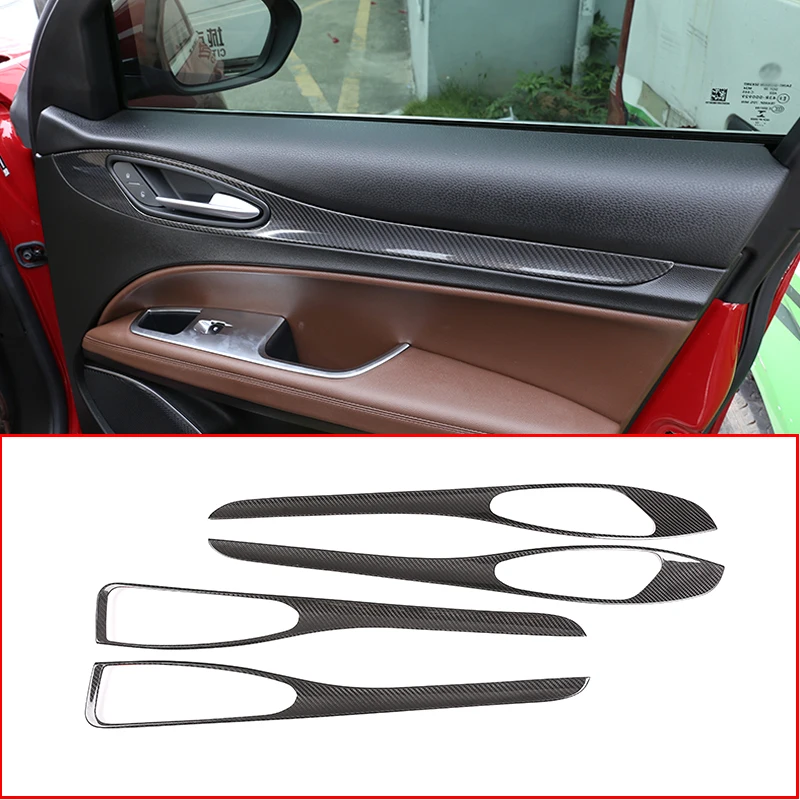 Inner Car Door Armrest Window Switch Trim Cover For Alfa Romeo Stelvio 2017-2021