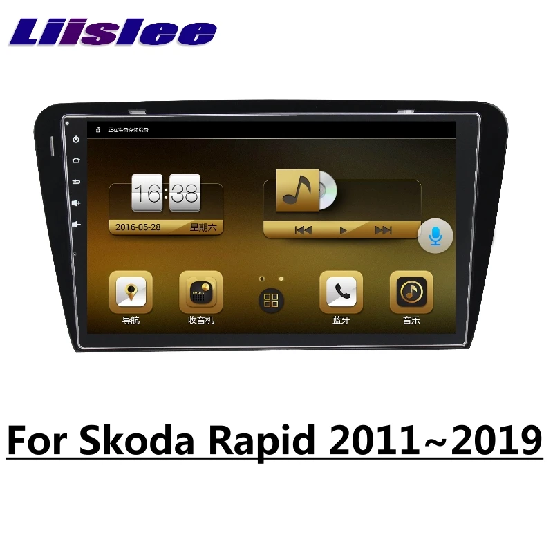 LiisLee для Skoda Rapid 2011 ~ 2019 Автомобильный мультимедийный GPS адаптер CarPlay Радио Стерео