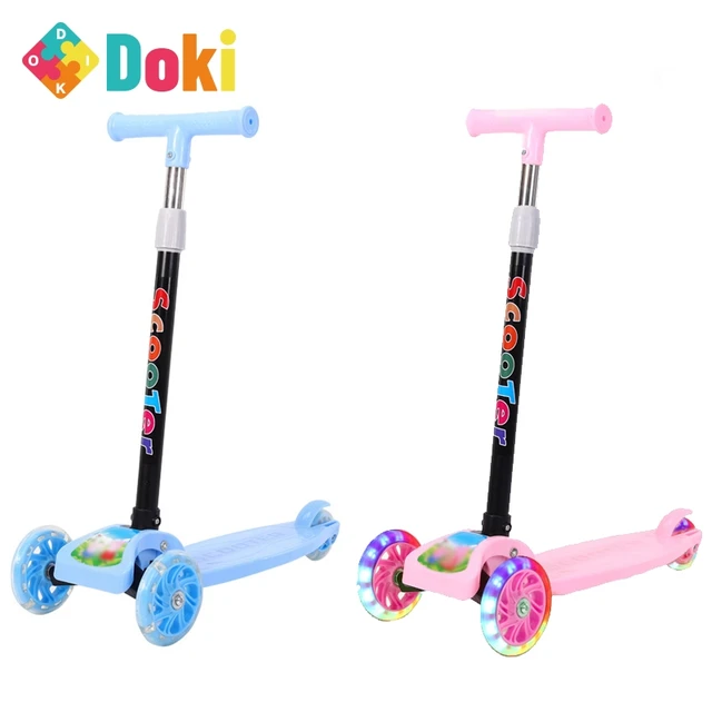 Boys Girls Scooter Silent wheel Light up toys Wear resistant wheel Children car toy 3 heights Portable Kids gift Sport toy Bicycle 1