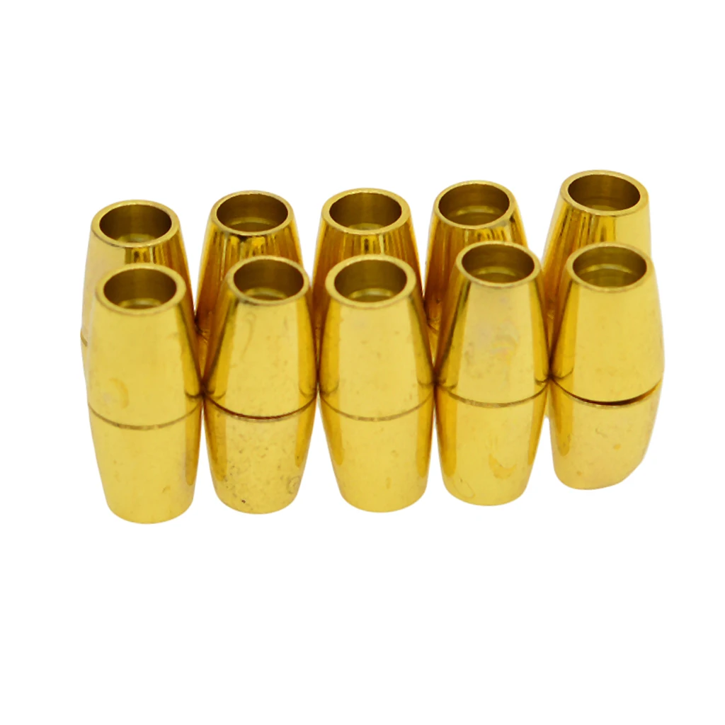 10 Set 4mm Inner Hole Glue-in Magnetic Clasps for Kumihimo Leather Cords End
