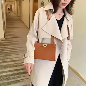 

New Fashion Handbags Classic Delicate Texture PU Leather Fashion Handbag Women Classic Shopping Tote Ladies Retro Shoulder Bag