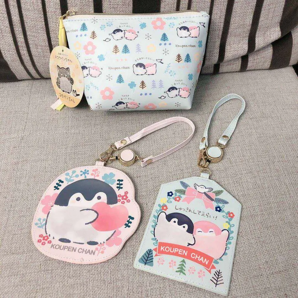 Крутая Мода Kawaii Пингвин аниме, плюшевая держатель для карт PU мультфильм Кредитные ID Сумки монета автобус карты кошелек девушки горячая новинка