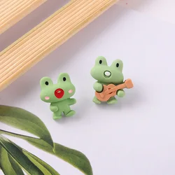 Cartoon Cute Animal Pin Playing Guitar Exquisite Ornaments Plastic Clay Screaming Frog Trend Fashion Frog Jewelry Pins