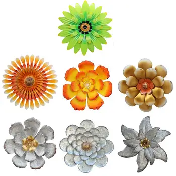 

Large Metal Flower Wall Art Inspirational Hanging Decoration for Indoor Outdoor Home Bedroom Office Garden
