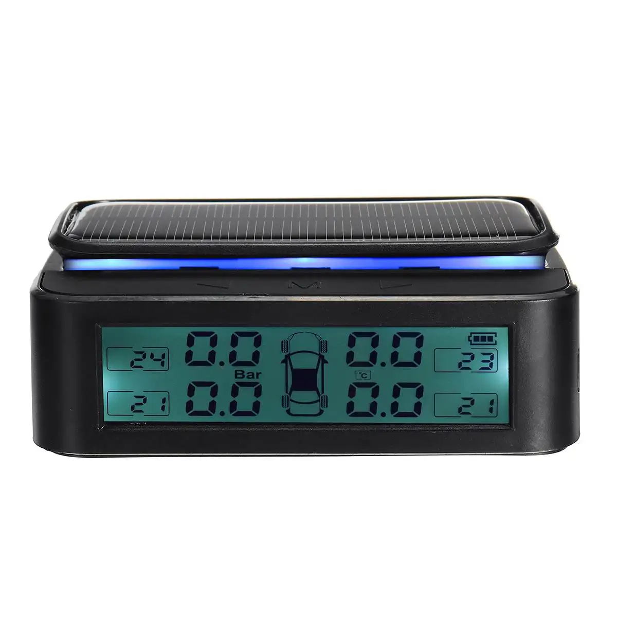 Автомобильный TPMS беспроводной Солнечный контроль давления в шинах светодиодный внешний внутренний датчик давления в шинах Предупреждение в реальном времени