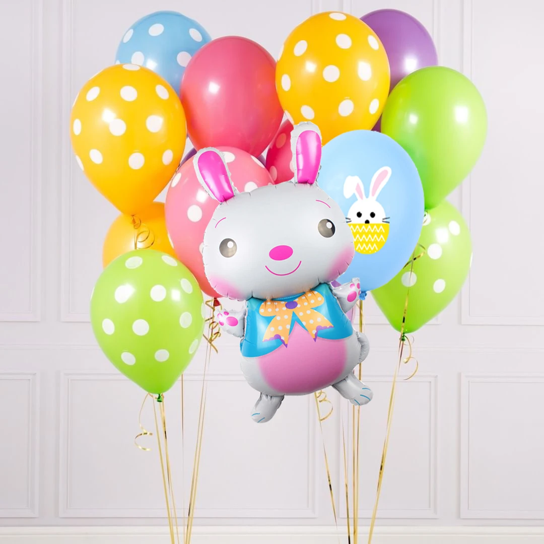 Ballon De Paques En Latex Multicolore 10 Pieces Mignon Animal Lapin Dessin Anime Fete A Theme Decoration De Fete D Anniversaire Pour Enfants Aliexpress