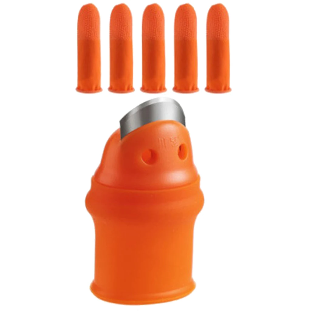 Garden Finger Knife Silicone Protective Fingertip Thumb Cutter with Cover Thumb Knife Gardening Tools Vegetable Picking Device