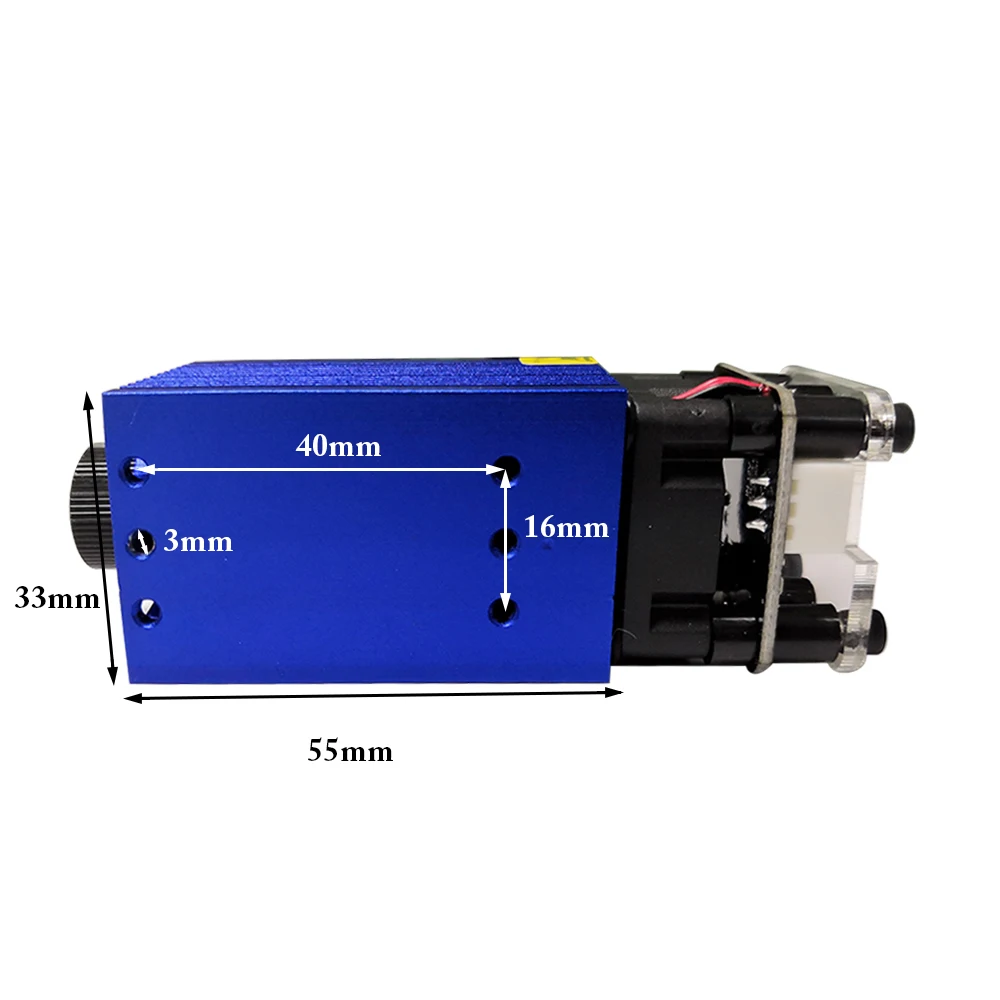 500 мВт 405 нм регулируемый фокус синий лазерный модуль лазерная гравировка и резка ttl управление ШИМ лазер
