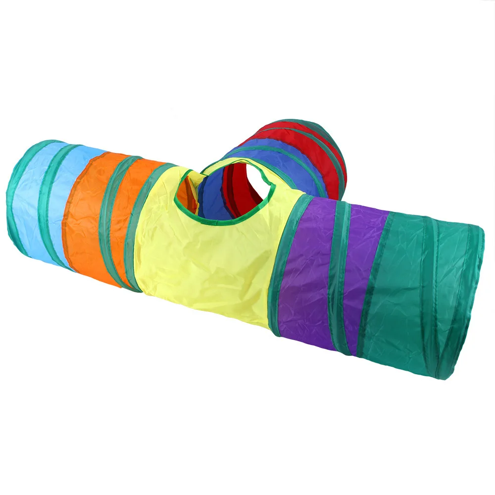 New Practical Cat Tunnel Pet Tube Collapsible Play Toy Indoor Outdoor Kitty Puppy Toys for Puzzle Exercising Hiding Training