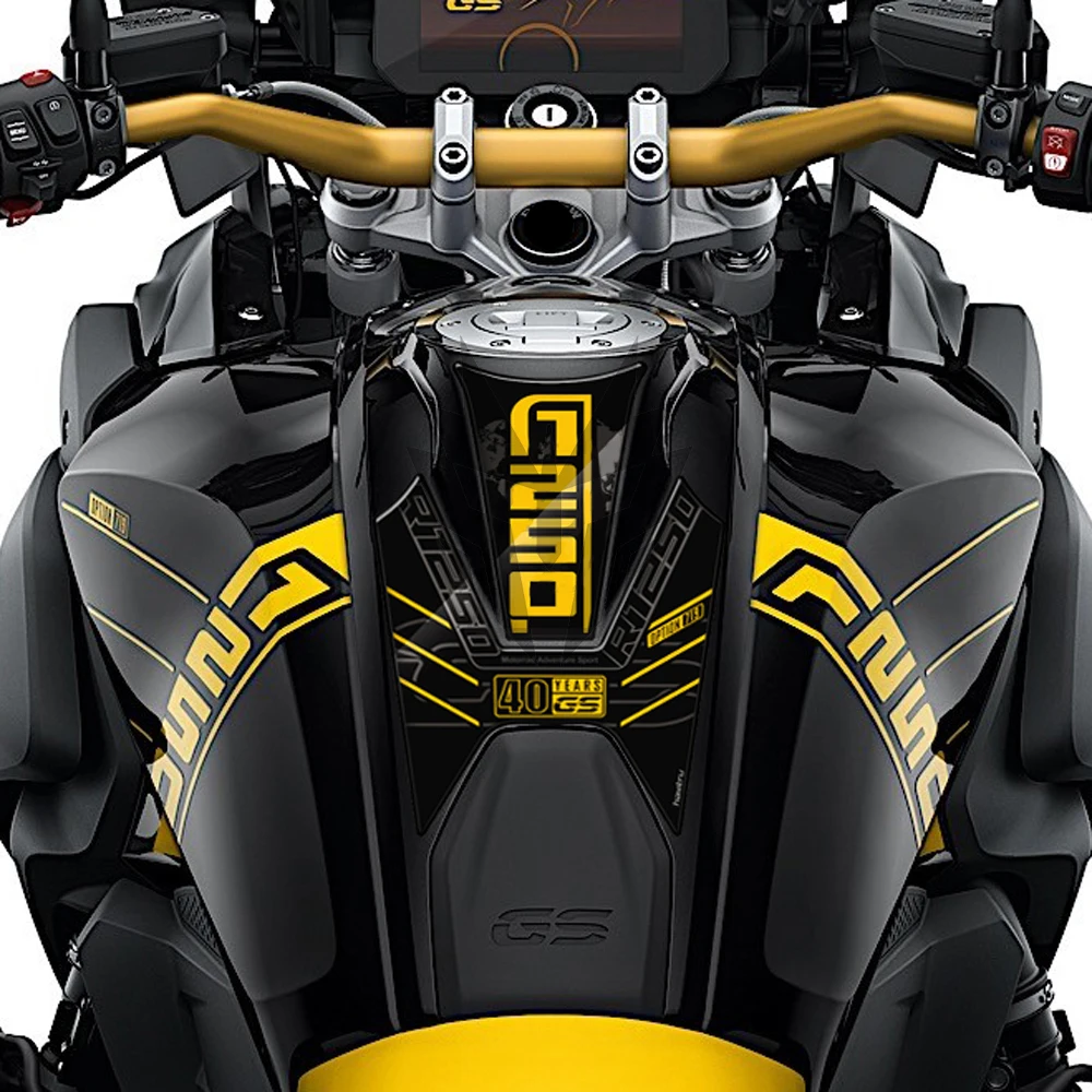 

Motorcycle Gas Tank Pad Protection Decals Case for BMW R1250GS 40 Years GS Triple Black 2020 2021