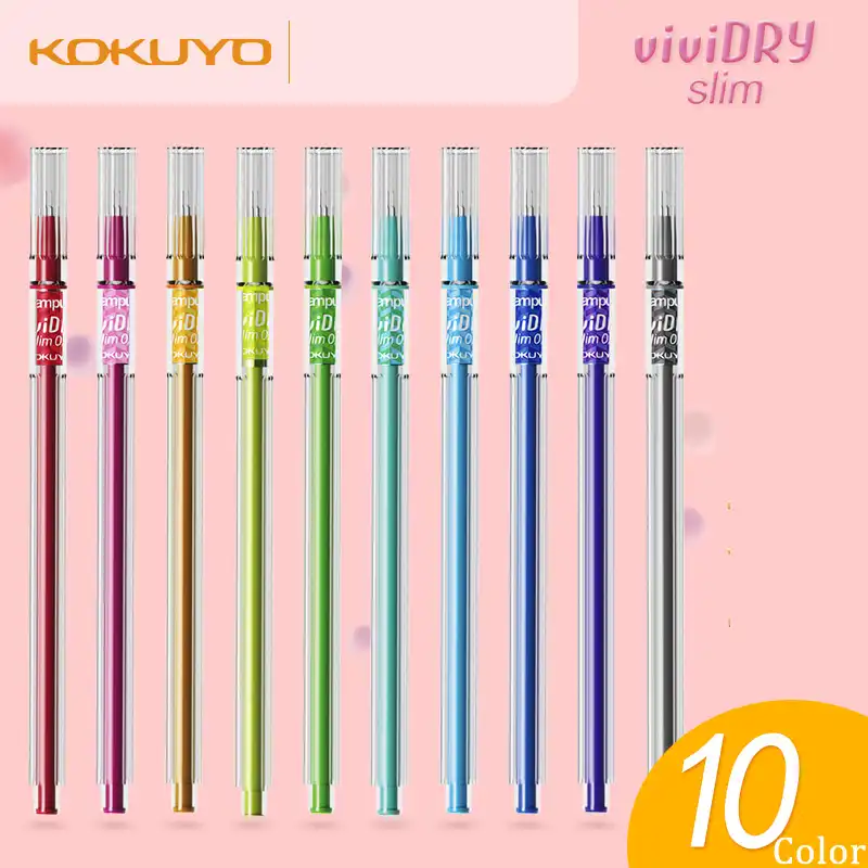日本コクヨ Vividry スリム 0 4 ミリメートルゲルペンオフィス高校生書き込みゲル Lnk 文具用品 1 個 Gel Pens Aliexpress