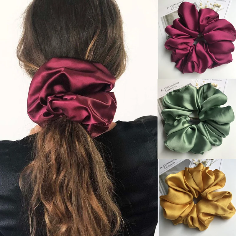 

hair ties elastico de cabelo silk scrunchie headbands for girls moda women accessories turbantes headwrap turban fashion bandeau