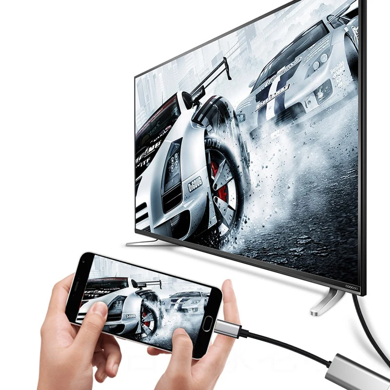 4K Ultra Hd Usb 3,1 Usb-C type C к Hdmi-F-адаптер HDTV ключ Кабельный адаптер-переходник для Macbook для Lumia950Xl черный