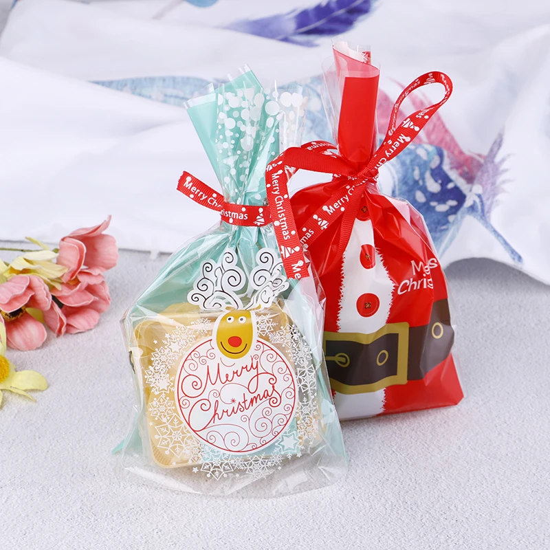 20 шт рождественские конфеты печенье пакет Новогодний подарок мешок