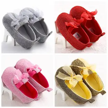 

Newborn Shoes Baby Girl Infant Sweet Lace Bowknot Bling Coforful Soft Cotton First Walkers Toddler Girl Moccasins Crib Shoes