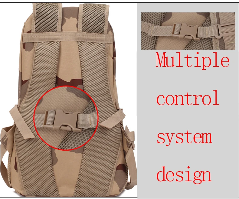 Waterproof 35L Tactical Camouflage Sprots Backpack Men's Travel Outdoor Military Male Mountaineering Hiking Climbing Camping Bag