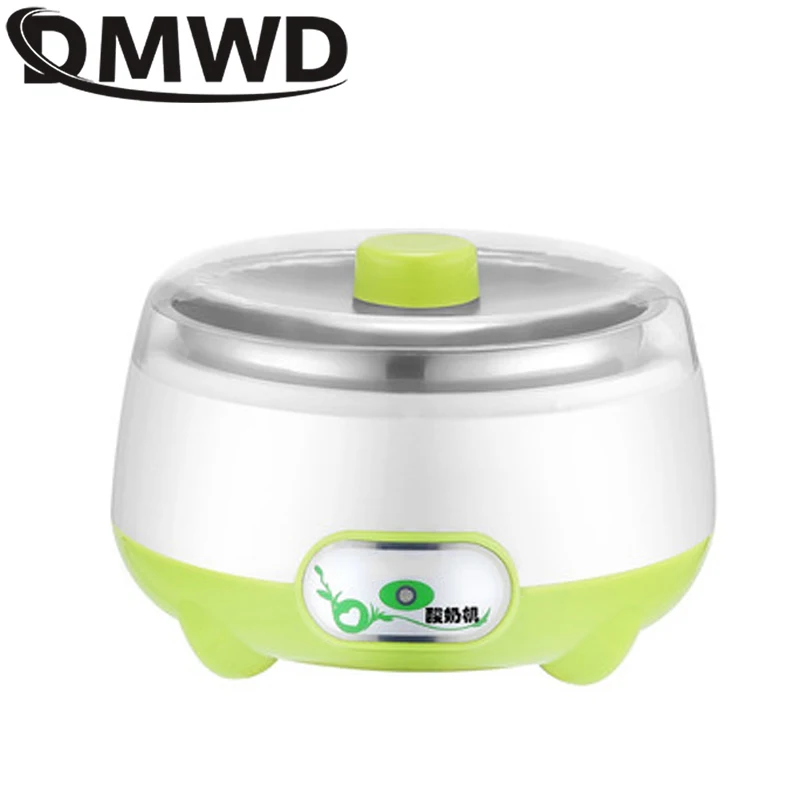 DMWD Mini Electric Yogurt Maker Automatic Yoghourt Machine Leben Natto Rice Wine Fermenter 1L Stainless Steel Liner Container EU 4