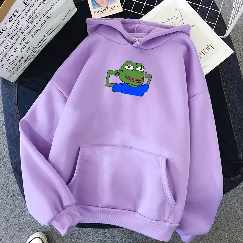 Women Hoodies Sweatshirts Autumn Winter Frog Printed  Graphics Hoodie Sweatshirt Oversize Hoody Coat Funny Hoodies Women