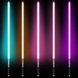 CIELTAN – sabre laser de combat lourd, poignée en métal, rvb, 12 couleurs changeantes, 10 ensembles de sons Force FX FOC Blaster, jouets cadeau 