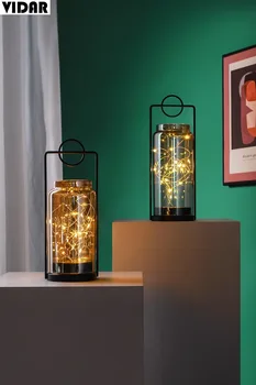 

VIDAR New Chinese Style Glass String Lights Portable LED Glass Vase Home Decoration Creative Home Decoration