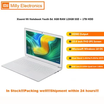 

Original Xiaomi Mi Notebook 15.6inch Windows 10 Intel Core I5-8250H GeForce MX110 Quad Core 8GB 128GB Laptops Bluetooth PC