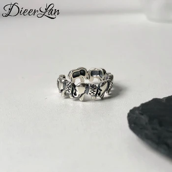 

Vintage Retro 925 Sterling Silver Adjustable Elephant Rings For Women Female Fashion Punk Jewelry 2020