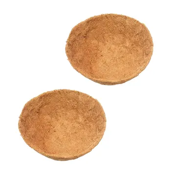 

2 Pcs 30CM Half Ball Shape Coconut Flowerpot Liner Cushion Pot Mat Creative Coconut Plant Base Pad Flowerpots Bottom for Office