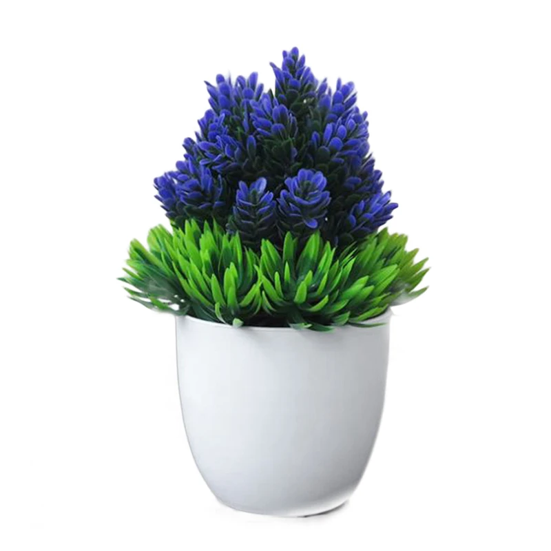1 шт. нетоксичный искусственный искуственный бонсай цветы горшок для дерева поддельные горшки растения домашний декор для стола товары для домашнего сада - Цвет: Purple