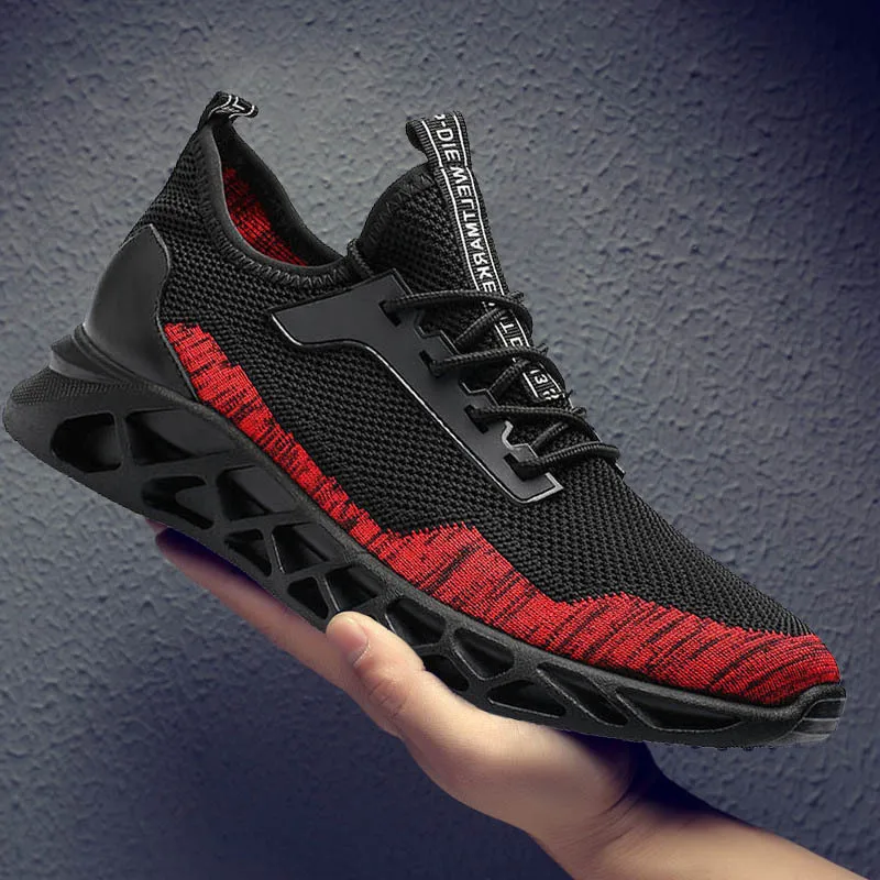 

Breathing Sneakers Run Knitting Elastic Leisure Men's Shoes
