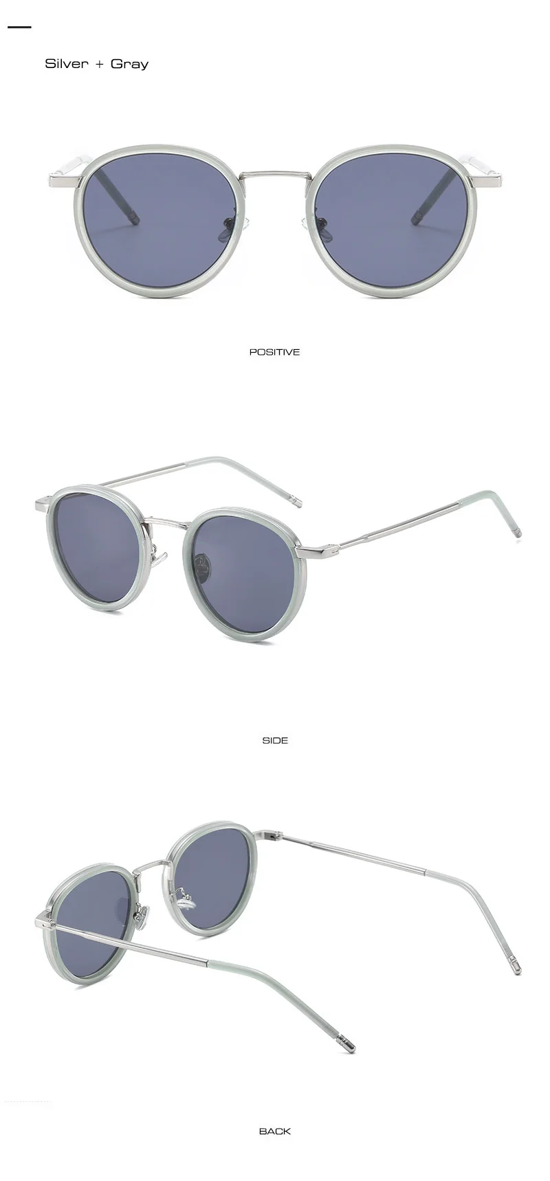 Винтажные очки shauna Модные мужские и женские круглые солнцезащитные очки классические ретро трендовые градиентные линзы летние солнцезащитные очки UV400