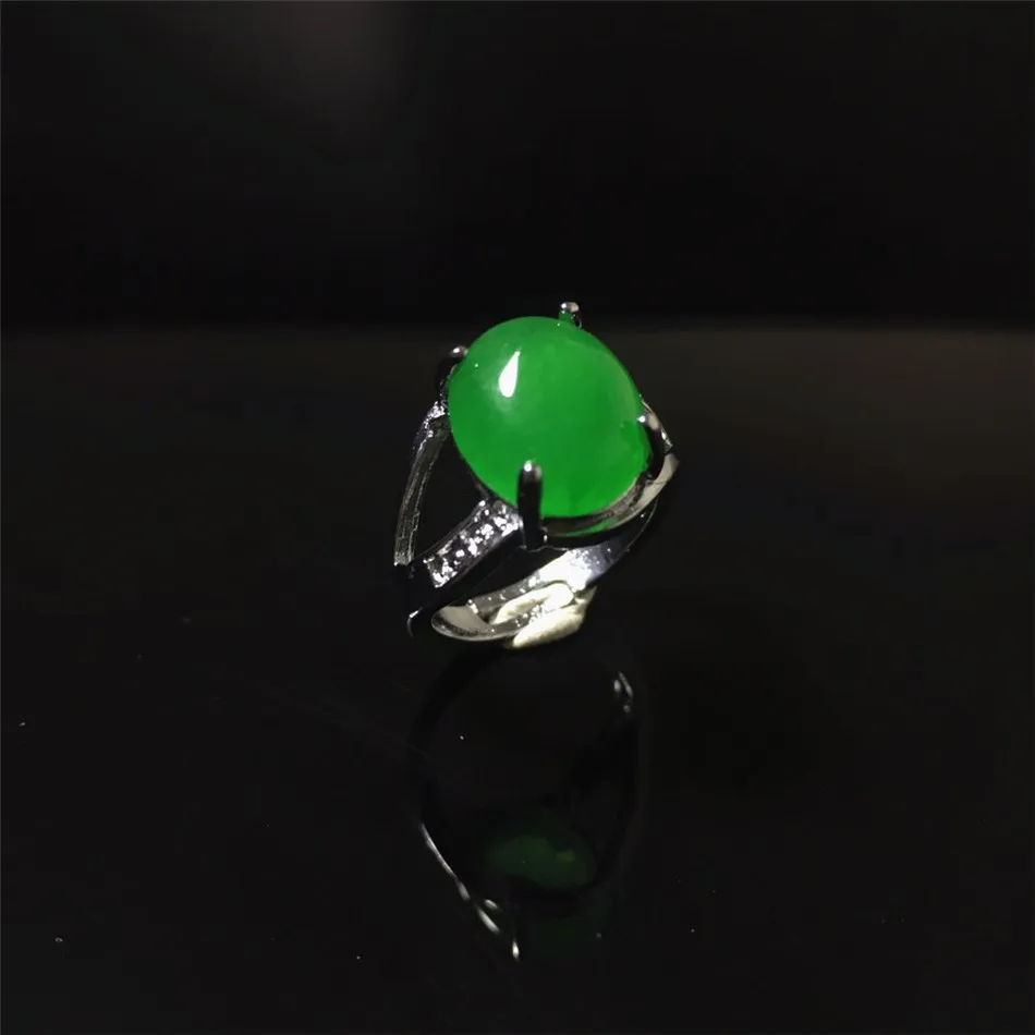 ring Jadery, винтажное ожерелье/серьги/кольцо из нержавеющей стали, ювелирный набор, зеленый камень, халцедон, Женские Ювелирные изделия, подарки, Черная пятница - Окраска металла: ring