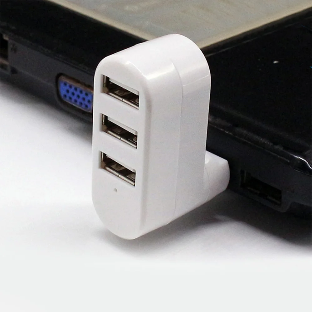 Мини 3 Интерфейс USB Мини Вращающийся разветвитель адаптер концентратор для Mac компьютер Ноутбук