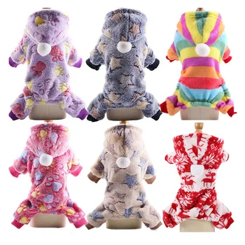 

Fleece Soft Puppy Pet Jumpsuit Small Winter Clothes Outfits Hoodie Coat Dog