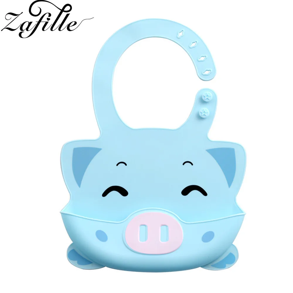 

ZAFILLE Baby Bibs Boy Silicone Waterproof Baby Stuff Girl Lunch Feeding Cloths Adjustable Burp Cloth For Newborn Cartoon Bibs
