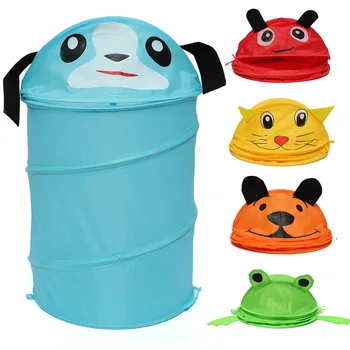 

34x55cm Folding Laundry Hamper Animal Design Laundry Bag Waterproof Dirty Cloth Basket Home Bathroom Foldable Storage Organizer