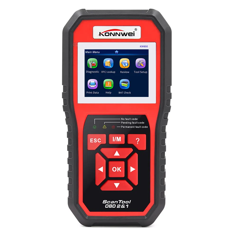 KONNWEI KW850 OBD2 автомобильный считыватель кодов, автоматический диагностический сканер, Универсальный OBD Автомобильный диагностический инструмент, проверка двигателя ODB2