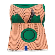 Высокое качество африканская Нигерия Анкара настоящий гарантированный настоящий голландский воск зеленый тюльпан Печать Чистый хлопок Ткань 6 ярдов \ Лот