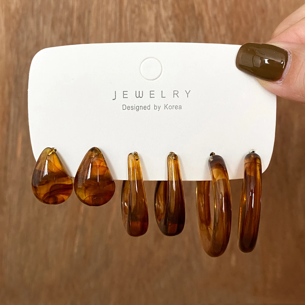 Cute Acrylic Earrings Set,For Women Girls