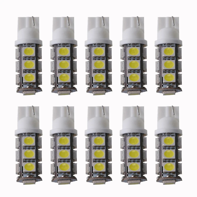 

Бесплатная доставка 100 шт. T10 13SMD 5050 194 W5w супер яркий светодиодный Клин сигнальная Поворотная лампа светильник