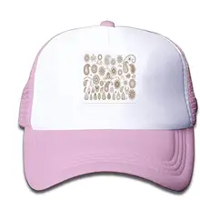 Сетчатая Кепка татуировки-каракули-элементы Дальнобойщик шляпы бейсболки регулируемые для детей малышей