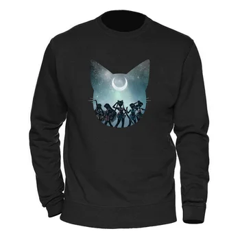 

Male Tracksuits Sailor Moon Mens Sweatshirts 2020 Keep Warm Fall Winter Hoody Streetwear Casual Clothes Fashion Retro Hoodies