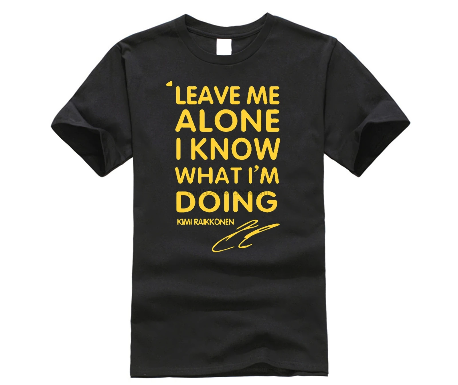 Летняя модная футболка KIMI RAIKKONEN Мужская с надписью Leave Me Alone I Know хип-хоп круглым