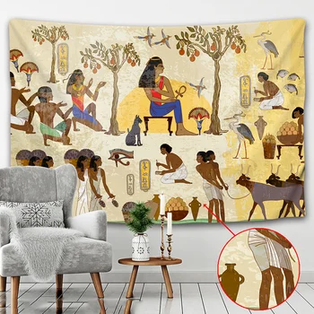 

Ancient Egypt Tapestry Wall Hanging Decor Wall Fabric Blanket 3Ddigital Printing Polyester Tapestries Camping Travel Beach Towel